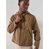 Double A By Wood Wood Palle Canvas Hooded Worker Jacket - Beige