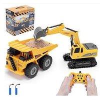 Rc Heavy Truck Digger Twin Pack (Excavator + Dumper Truck)