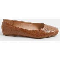 Yours Extra Wide Fit Square Toe Ballet Pump