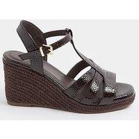 Yours Curve Extra Wide Fit T-Bar Wedges