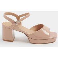 Yours Curve Extra Wide Fit Square Toe Heels