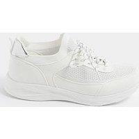 Yours Curve Extra Wide Fit Knitted Lace Up Trainer