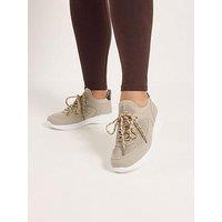 Yours Curve Extra Wide Fit Knitted Lace Up Trainer