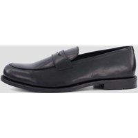 The Very Collection Mens Leather Slip-On Penny Loafers - Black