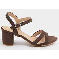 Yours Curve Wide Fit 2 Part Mid Block Almond Toe