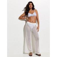 New Look Crochet Beach Trousers - White