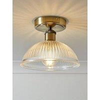 The Very Collection Ribbed Glass Flush Ceiling Light