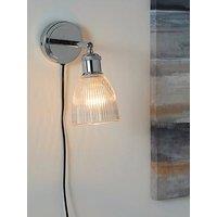The Very Collection Ribbed Glass Plug In Wall Light