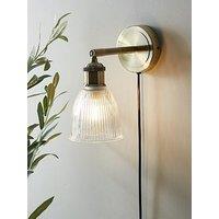 The Very Collection Ribbed Glass Plug In Wall Light