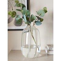 The Very Collection Clear Pill Vase With Grey Stripes