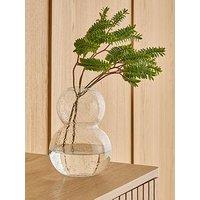 The Very Collection Clear Bubble Glass Vase - Clear