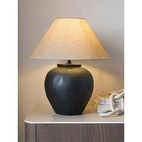 Michelle Keegan Home Black Worn Ceramic Table Lamp
