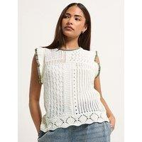 Pixiegirl Petite Frill Shoulder Tank Top - Green