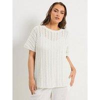 Yours Curve Boxy Cover Up - Cream