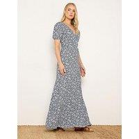 Long Tall Sally Ditsy Wrap Maxi Dress - Blue