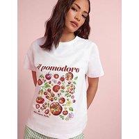 Pixiegirl Petite Pomodoro Tomato T-Shirt - Cream