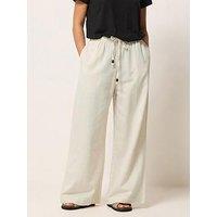 Pixiegirl Petite Bead Drawstring Wide Leg Trousers - Black