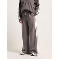 Pixiegirl Petite 2 Side Stripe Wide Leg Joggers - Purple