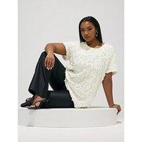 Yours Curve 3D Abstract Top - White
