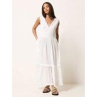 Pixiegirl Petite Tie Back Tiered Dress - White