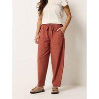 Pixiegirl Petite Barrel Trousers Containing Linen
