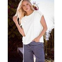 Long Tall Sally Ric Rac T-Shirt - White