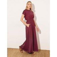 Long Tall Sally Tall Summer Shirred Waist Maxi Dress - Red