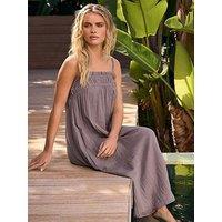 Pixiegirl Petite Strappy Cheesecloth Maxi Dress - Purple