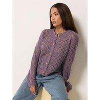 Pixiegirl Petite Button Crochet Cardigan