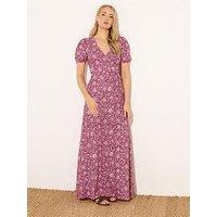 Long Tall Sally Tall Paisley Floral Wrap Maxi Dress - Red