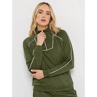 Long Tall Sally Tall Half Zip Piped Sweatshirt