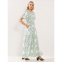 Long Tall Sally Lace Print Maxi Dress - White