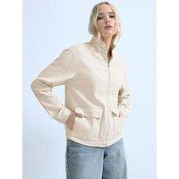 Long Tall Sally Funnel Neck Jacket - Cream