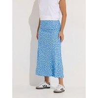 Pixiegirl Petite Daisy A-Line Midaxi Skirt - Blue