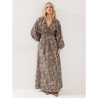 Long Tall Sally Paisley Maxi Dress - Brown