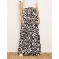 Long Tall Sally Tall Abstract Tiered Maxi Skirt