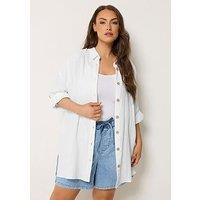 Yours Curve Cheesecloth Shirt - White