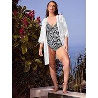 Yours Curve Crinkle Coverup - White