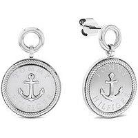 Tommy Hilfiger Womens Nautical Charm Stainless Steel Earrings