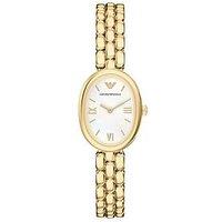 Emporio Armani Womens Sinfonia Two-Hand Gold-Tone Stainless Steel Watch, Ar11777