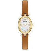 Emporio Armani Womens Sinfonia Two-Hand Brown Leather Watch, Ar11780