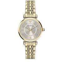 Emporio Armani Two-Hand Gold-Tone Stainless Steel Watch, Ar11766