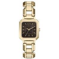 Armani Exchange Womens Three-Hand Gold-Tone Stainless Steel Watch, Ax5738