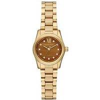 Michael Kors Womens Lexington Three-Hand Gold-Tone Stainless Steel Watch, Mk7578