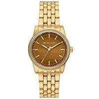 Michael Kors Womens Bryant Three-Hand Gold-Tone Stainless Steel Watch, Mk7581