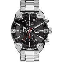 Diesel Mens Spiked Chronograph Stainless Steel Watch, Dz4709