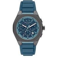 Armani Exchange Mens Sync Chronograph Blue Silicone Watch, Ax4291