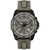 Armani Exchange Mens Chronograph Grey Silicone Watch, Ax1971