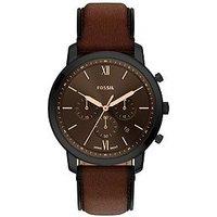 Fossil Mens Neutra Chronograph Brown Leather Watch, Fs6163