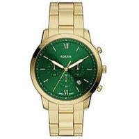 Fossil Mens Neutra Chronograph Gold-Tone Stainless Steel Watch, Fs6164